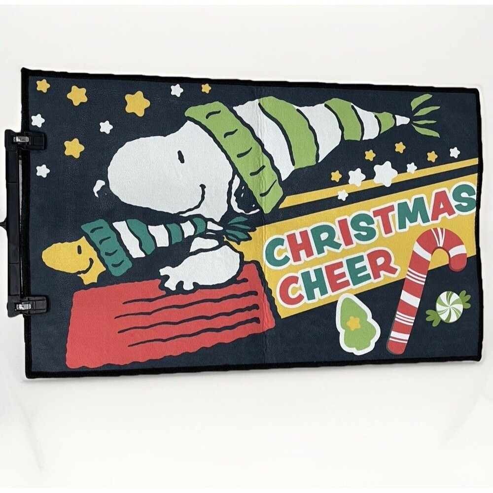 Peanuts Snoopy Christmas Cheer Bath Accent Rug 20"x32” Holiday Woodstock Candy